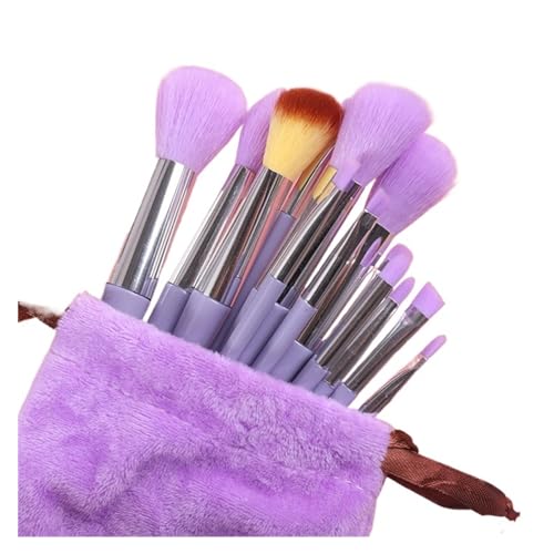 SBTRKT 13-teiliges weiches Make-up-Pinsel-Set for Eyeliner, Lidschatten, Kosmetik, Foundation, Rouge, Pulver, Blending, Schönheits-Make-up-Werkzeug (Color : Purple) von SBTRKT
