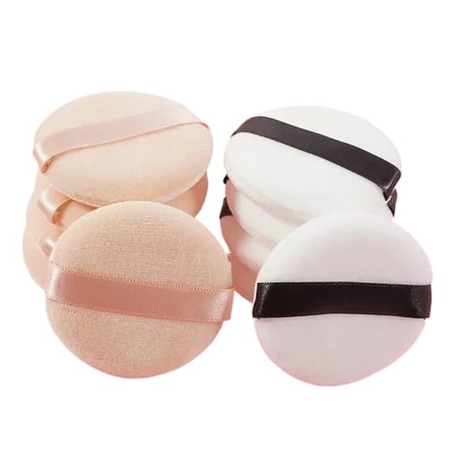 2/5/10 Pc Professionelle Runde Form Tragbare Powder Foundation Puff Weiche Kosmetische Puff Make-Up Foundation Schwamm Schönheit werkzeug (Color : 5Pcs Skin-M) von SBTRKT
