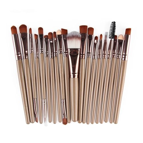 SBTRKT 20Pcs Make-Up Pinsel Set Schönheit Make-Up Concealer Pinsel Erröten Lose Pulver Pinsel Highlighter Foundation Lidschatten Pinsel Werkzeuge (Color : Gold Coffee) von SBTRKT