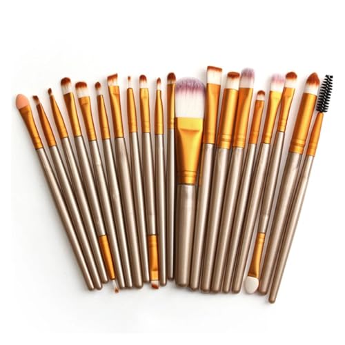 SBTRKT 20Pcs Make-Up Pinsel Set Schönheit Make-Up Concealer Pinsel Erröten Lose Pulver Pinsel Highlighter Foundation Lidschatten Pinsel Werkzeuge (Color : Gold Gold) von SBTRKT