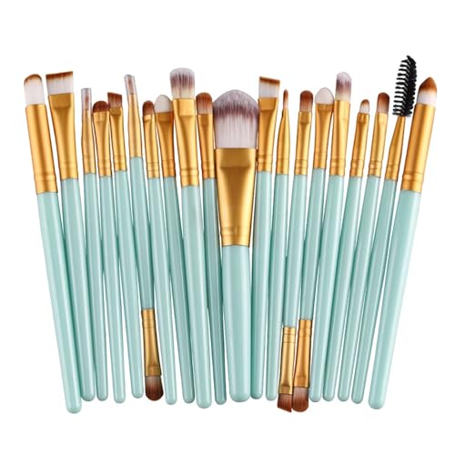 20Pcs Make-Up Pinsel Set Schönheit Make-Up Concealer Pinsel Erröten Lose Pulver Pinsel Highlighter Foundation Lidschatten Pinsel Werkzeuge (Color : Green gold) von SBTRKT