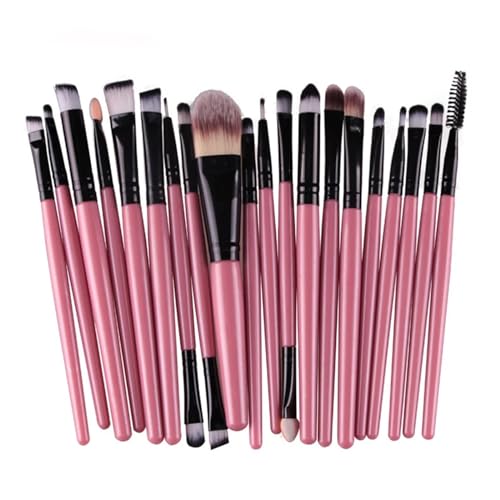 SBTRKT 20Pcs Make-Up Pinsel Set Schönheit Make-Up Concealer Pinsel Erröten Lose Pulver Pinsel Highlighter Foundation Lidschatten Pinsel Werkzeuge (Color : Pink Black) von SBTRKT