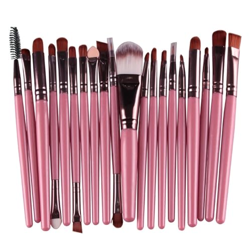 20Pcs Make-Up Pinsel Set Schönheit Make-Up Concealer Pinsel Erröten Lose Pulver Pinsel Highlighter Foundation Lidschatten Pinsel Werkzeuge (Color : Pink coffee) von SBTRKT