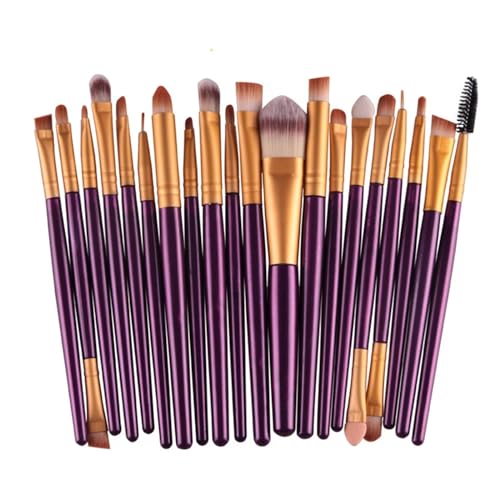 20Pcs Make-Up Pinsel Set Schönheit Make-Up Concealer Pinsel Erröten Lose Pulver Pinsel Highlighter Foundation Lidschatten Pinsel Werkzeuge (Color : Purple gold) von SBTRKT