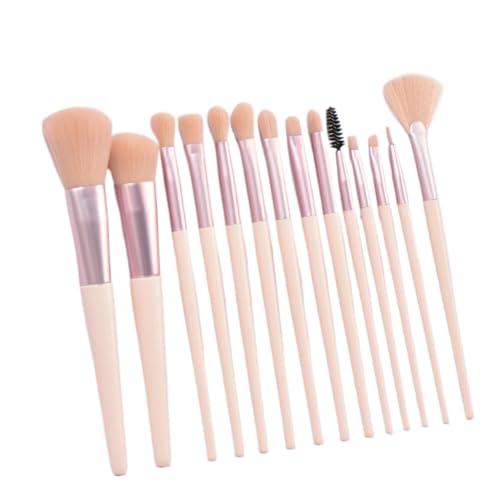 Premium Make-up Pinsel Set Lidschatten Foundation Damen Kosmetik Puder Rouge Blending Beauty Make Up Beauty Tool (Color : 14PCS Pink) von SBTRKT