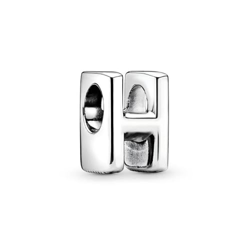 SBUTUXC 925 Sterling Silber Alphabet Buchstaben Charm A–Z, CZ Initial Perle für Armband oder Halskette, personalisierter Silberschmuck für Frauen (H) von SBUTUXC