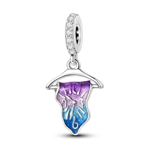 SBUTUXC Charm-Anhänger „Schmelzende Uhr“ aus 925er Sterlingsilber mit Emaille-Zirkon für Damenarmband und Halskette, einzigartiges Kunstschmuck-Geschenk von SBUTUXC