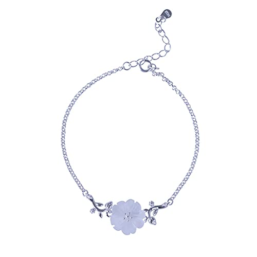 SBZIOJHDR Armband, Chinesisches Vintage-Armband mit Mosaik-Kristall-Blumenarmband, Damen-Silberschmuck, Geschenke for Schwestern, Freunde, Paare von SBZIOJHDR