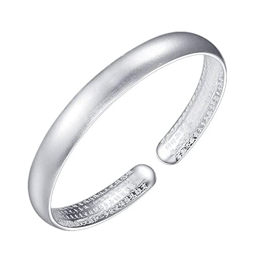 SBZIOJHDR Armband, Damenmode Minimalistischer Armreif Mit Glatter Oberfläche, Freundschaftsarmband, Damen Silberschmuck, Geburtstagsgeschenke for Schwestern Und Freunde von SBZIOJHDR