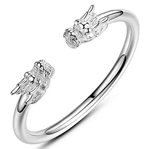 SBZIOJHDR Armband, Doppelter Drachenkopf-Manschettenarmreif, Freundschaftsarmband, Damen, Silberschmuck, Geburtstagsgeschenke for Schwestern, Freunde, Paare von SBZIOJHDR