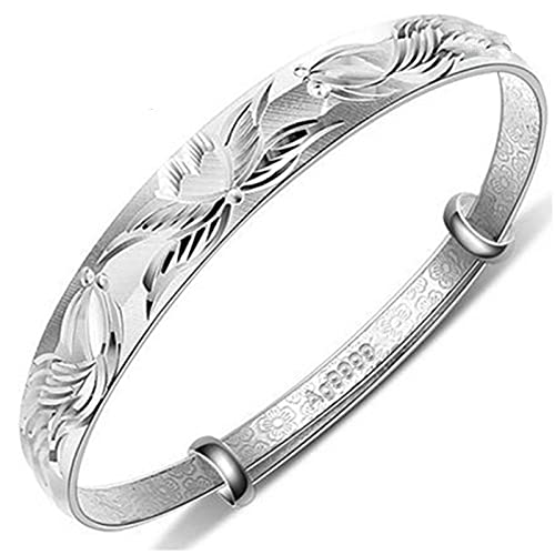 SBZIOJHDR Armband, Handgeschnitzter Karpfen, verstellbarer Manschettenarmreif, Freundschaftsarmband, Damen, Silberschmuck, Geburtstagsgeschenke for Schwestern, Freunde, Paare von SBZIOJHDR