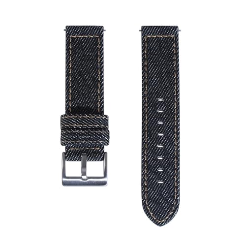 SBZIOJHDR Uhrenarmband, Denim herren Quick Release uhr strap vintage canvas baumwolle Jeans Denim uhrenarmbänder von SBZIOJHDR