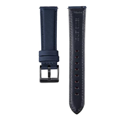 SBZIOJHDR Uhrenarmband, Leder-Uhrenarmband mit Schnellverschluss for Herren und Damen(BlueBlack,22mm) von SBZIOJHDR