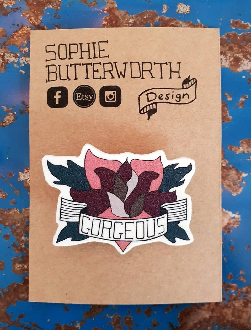 Blume Brosche - Valentinstag Geschenk Für Sie Coole Pins Pin Abzeichen Wunderschöne von SButterworthDesign