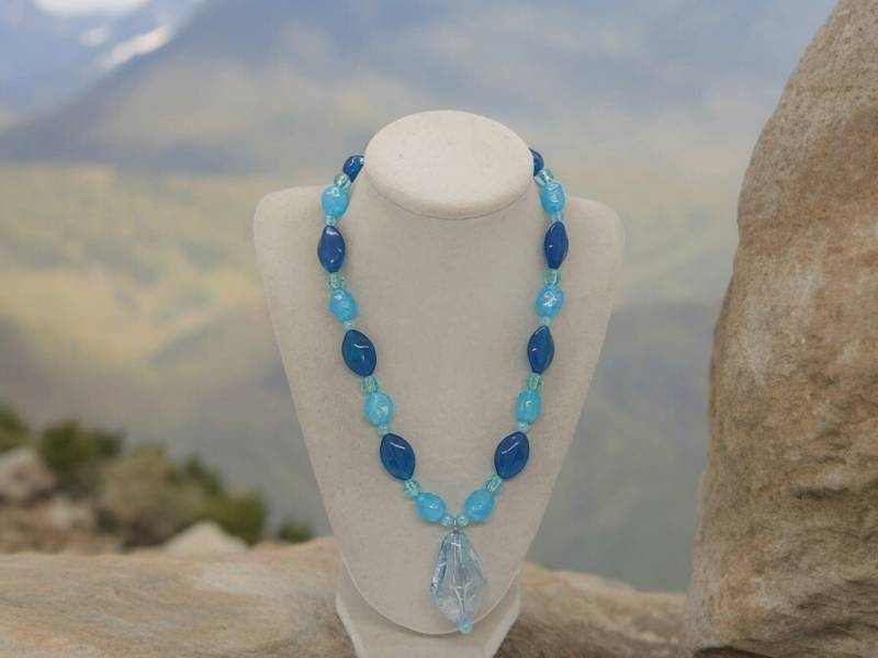 Blaue Halskette Für Frauen - Acryl Einzigartige Statement Strand Urlaubs Tolles Geschenk von SByourself