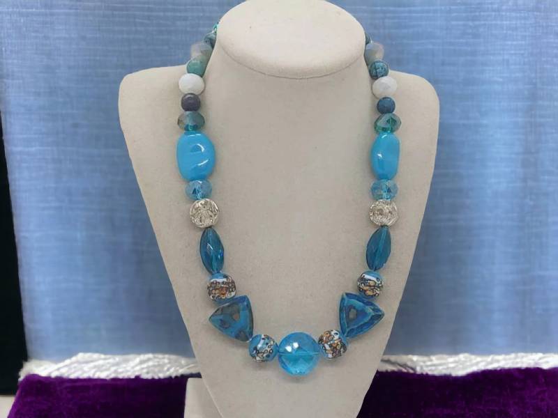 Blaue Halskette Für Frauen - Einzigartige Bunte Statement Glas Geschenk Sie von SByourself