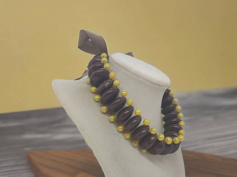 Braune Halskette Für Frauen - Perlenkette Mehrfarbige Einzigartige Verstellbare Statement-Halskette Geschenk von SByourself