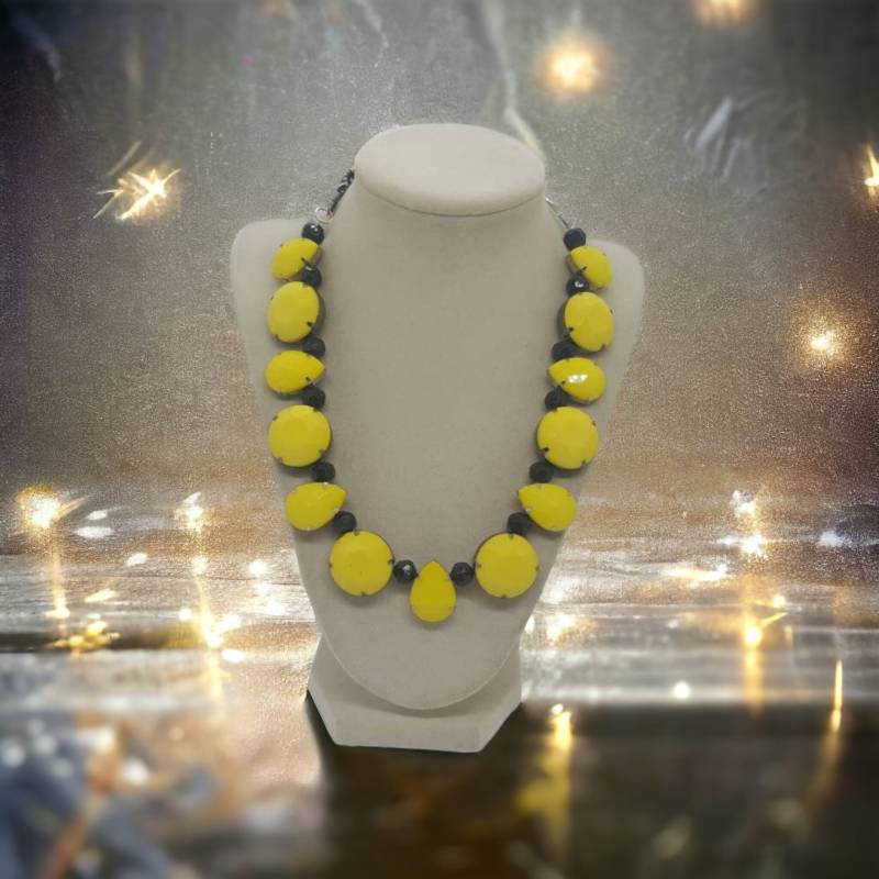 Gelbe Halskette Für Frauen - Schmuckstein-Halskette Mehrfarbige Einzigartige Statement-Halskette Geburtstagsgeschenk von SByourself