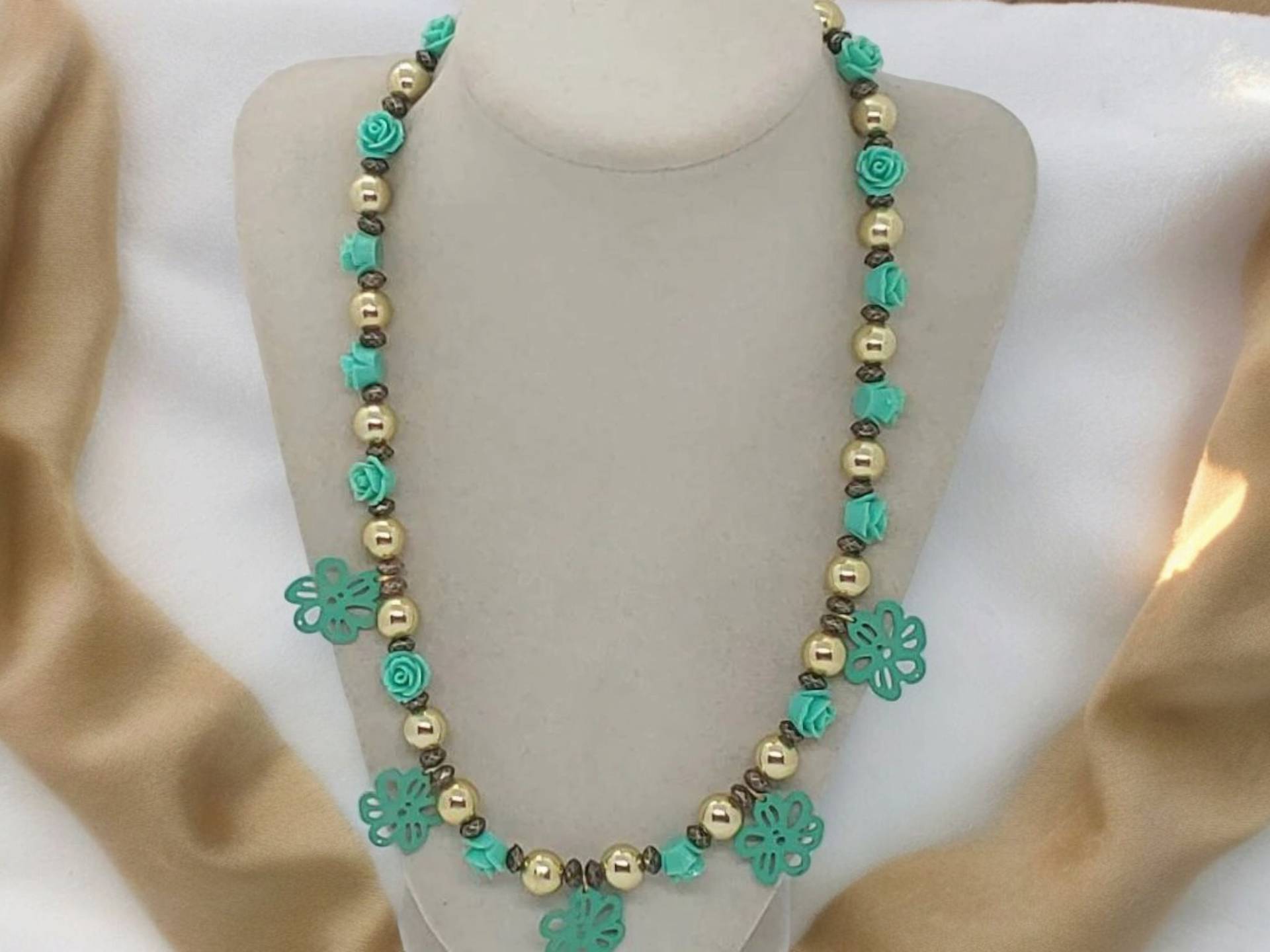 Grüne Blumen Halskette - Mehrfarbige Für Frauen Einzigartige Statement Geschenk von SByourself