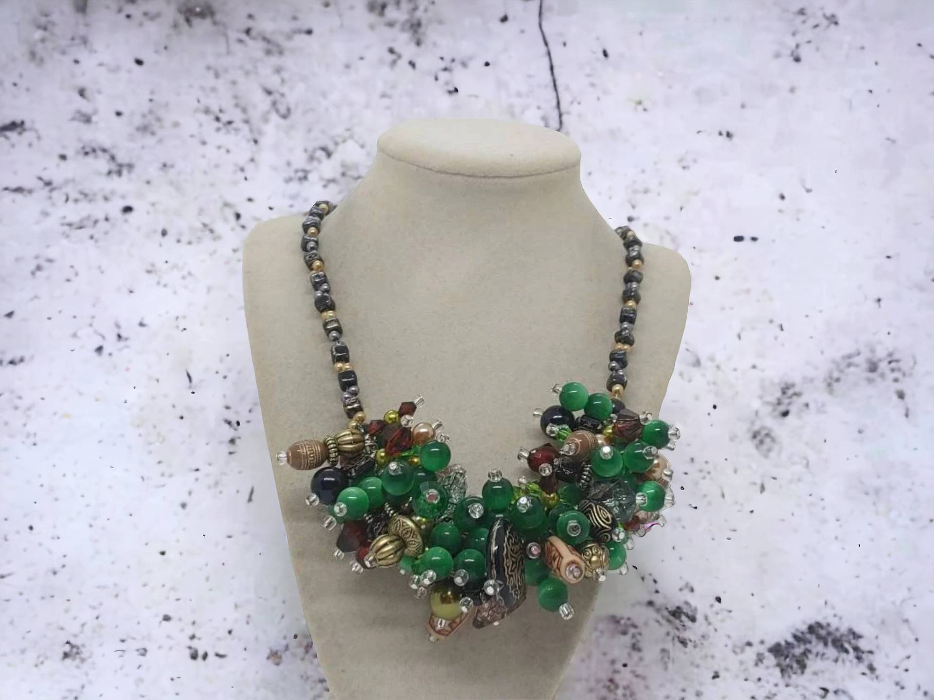 Grüne Halskette Für Frauen - Bib Chunky Acryl Einzigartige Statement Geschenk Mama von SByourself