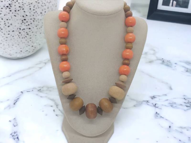 Holz Halskette - Mehrfarbige Für Frauen Statement Boho Einzigartige Geschenk von SByourself