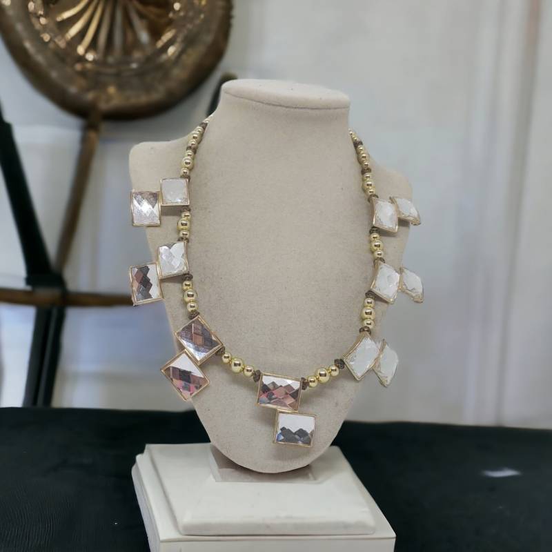 Juwelenbesetzte Halskette - Metallic-Halskette Lätzchen-Halskette Statement-Halskette Einzigartige Mehrfarbige Für Frauen Geschenk von SByourself