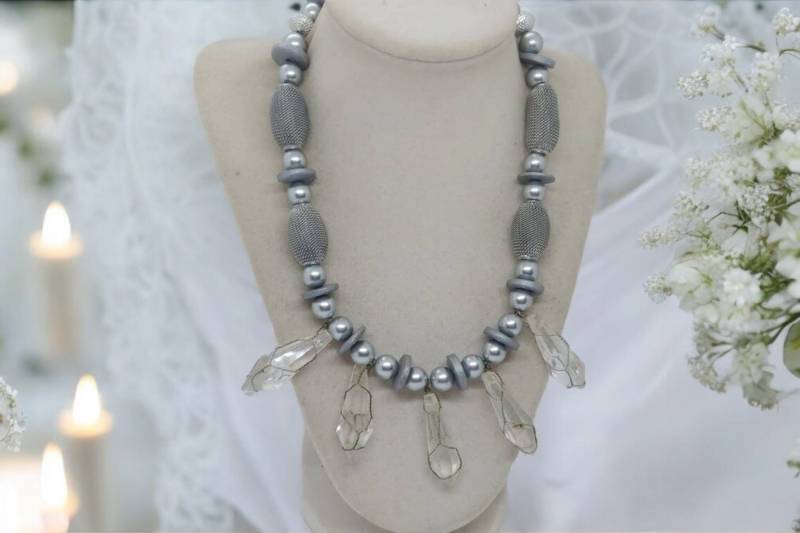 Kristall Halskette - Mehrfarbige Für Frauen Perlen Einzigartige Statement Bib Geschenk von SByourself