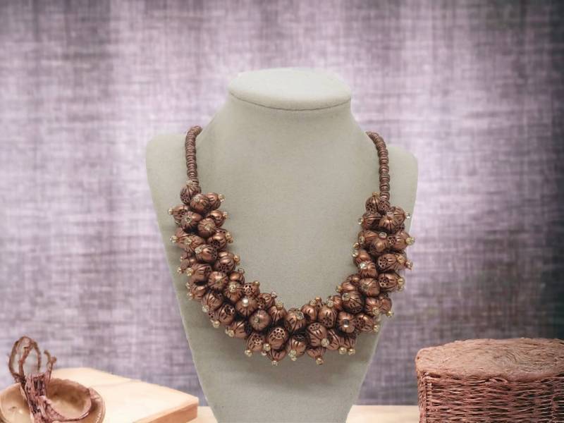 Kupfer Halskette Für Frauen - Einzigartige Lätzchen-Halskette Klobige Statement-Halskette Herbst-Halskette Geschenk von SByourself