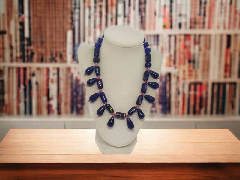 Lampwork Halskette - Blaue Für Frauen Einzigartige Statement Glas Mehrfarbige Geschenk von SByourself