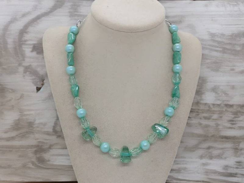 Mintgrün Halskette - Statement Verstellbare Einzigartige Perlenkette Acryl Geschenk Für Frauen von SByourself