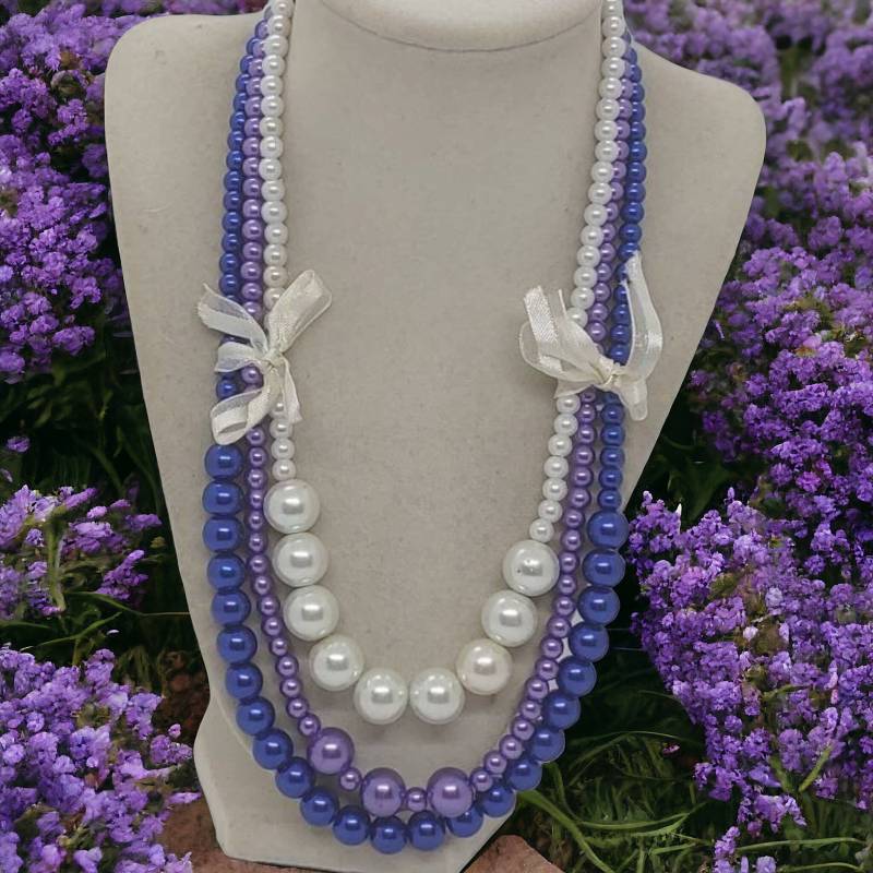 Perlenkette - Layered Halskette Hochzeitskette Mehrfarbige Für Frauen Brautjungfer Einzigartige Geschenk von SByourself