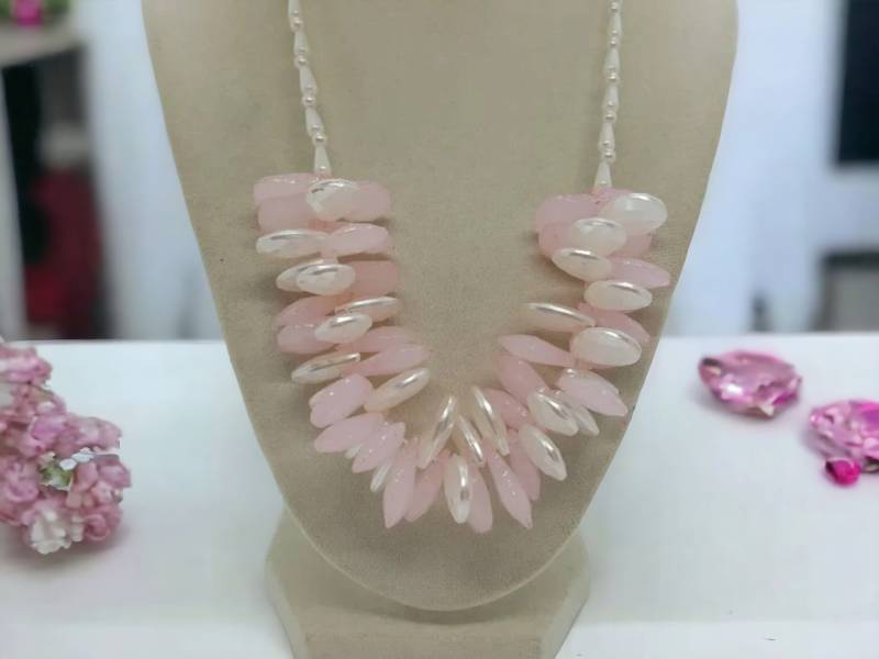 Rosa Halskette Für Frauen - Perlen Unikat Statement Lätzchen Chunky Brautjungfer Geschenk von SByourself