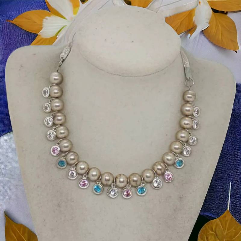 Silber Halskette Für Sie - Schmuckstein Verstellbare Mehrfarbige Frauen Einzigartige Geschenk von SByourself