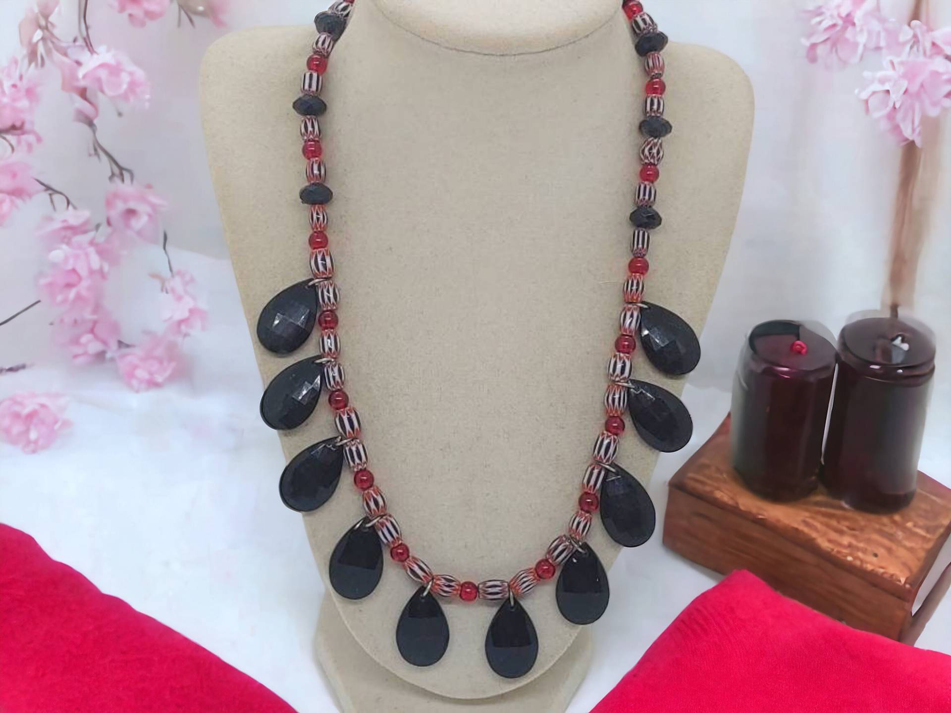 Stammes-Halskette - Einzigartige Halskette Statement-Halskette Mehrfarbige Für Frauen Lätzchen-Halskette Glas-Halskette Tolles Geschenk von SByourself