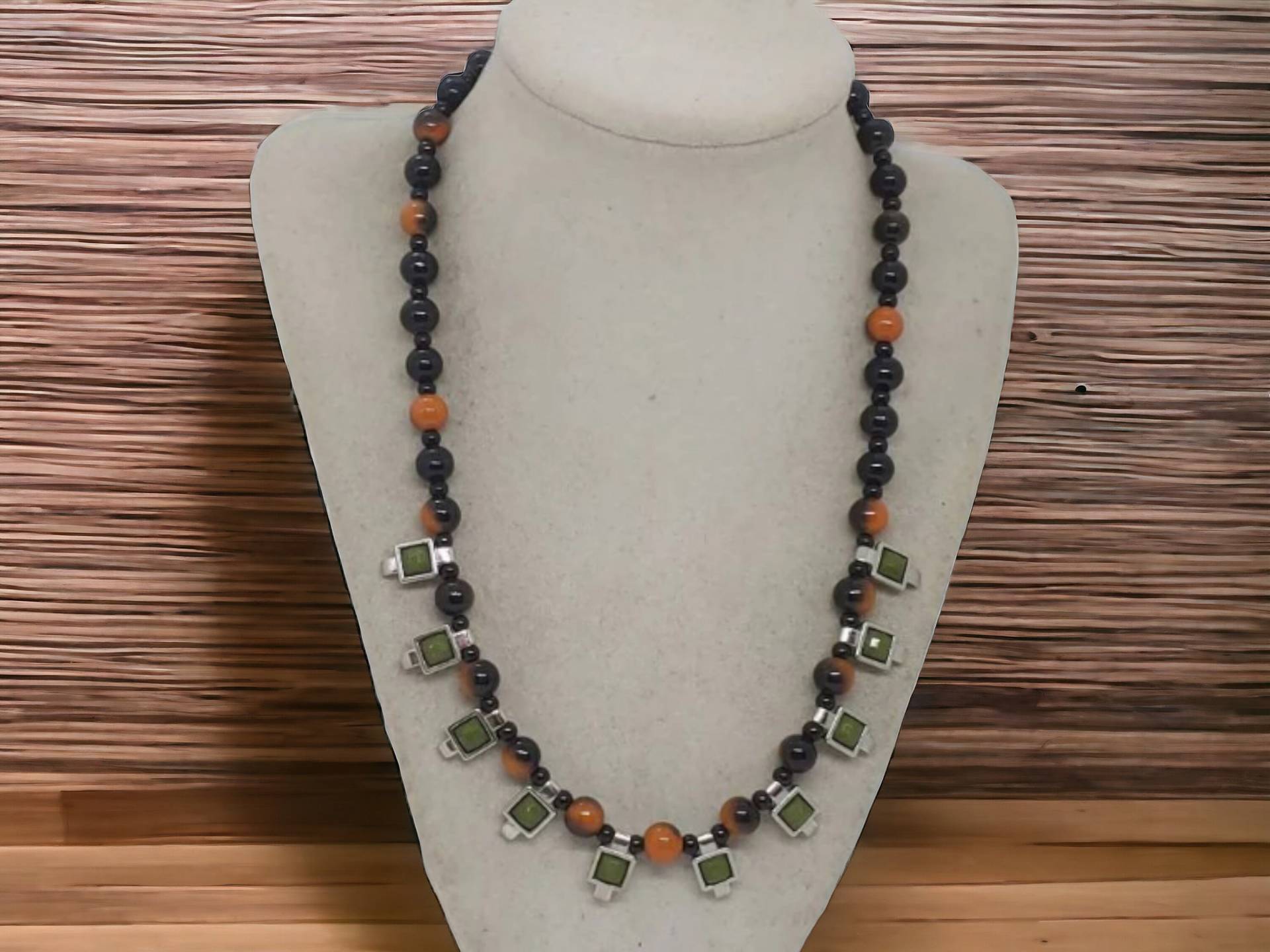 Tigerauge Halskette - Juwelenbesetzte Mehrfarbige Für Frauen Einzigartige Statement-Halskette von SByourself