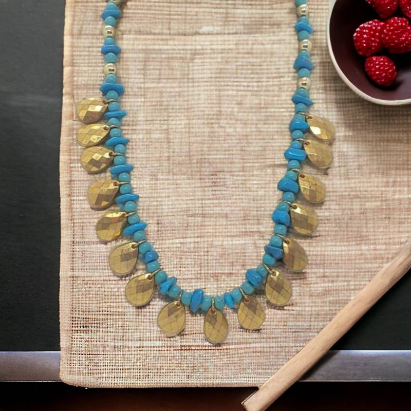 Türkis Halskette Für Frauen - Edelstein Einzigartige Statement Brautjungfer Mehrfarbige von SByourself