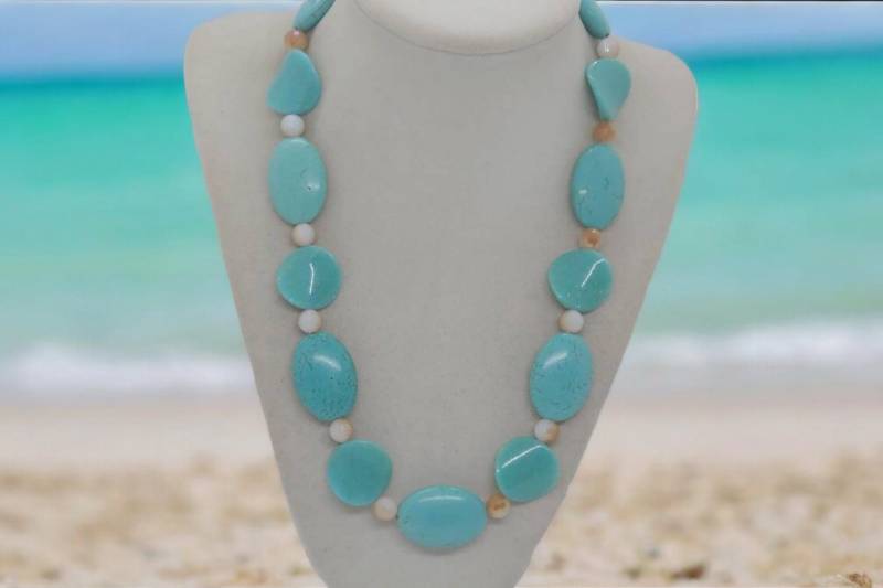 Türkis Halskette Für Frauen - Einzigartige Statement Edelstein Mehrfarbige Geschenk von SByourself