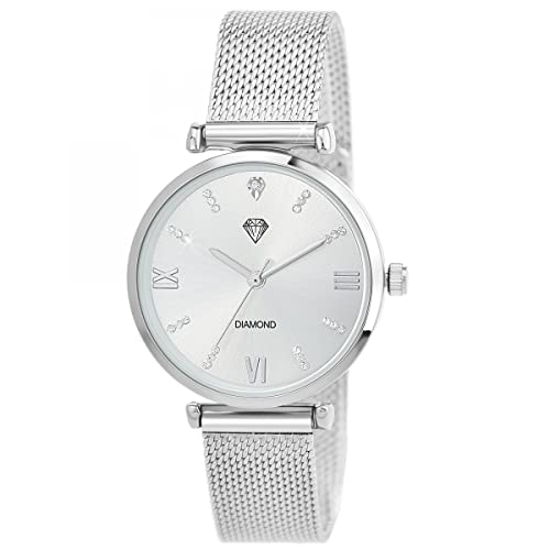 SC Crystal Damen-Armbanduhr aus rhodiniertem Metall, silber SC Crystal Damen-Armbanduhr aus rhodiniertem Metall, silber von SC Crystal