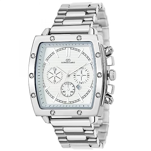 SC Crystal Herren-Quarzuhr aus rhodiniertem Metall, silber SC Crystal Herren-Quarzuhr aus rhodiniertem Metall, silber von SC Crystal