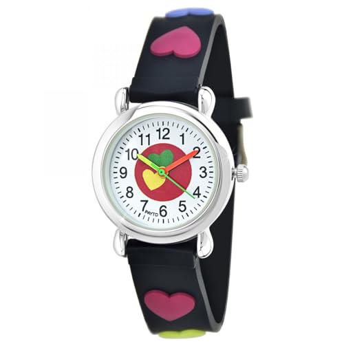 SC Crystal Unisex Quarzuhr aus rhodiniertem Metall, Schwarz von SC Crystal