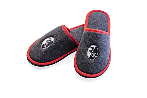SC Freiburg SCF Filzhausschuhe Pantoffeln Schuhe Hausschuhe (44/45, numeric_44), Grau von SC Freiburg
