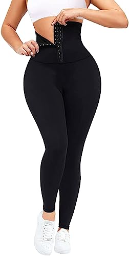 HELIAN Yogahose dehnbar Bauchkontrolle hohe Taille für Damen Sport-Leggings schnelltrocknend schmal Geschenk zum Muttertag (as3, Alpha, m, Regular, Regular, Schwarz) von HELIAN