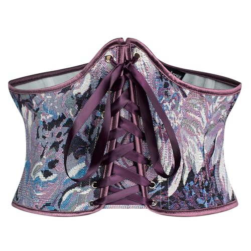 SCARLET DARKNESS Damen Korsett Gürtel Breiter Waspie Lace-up Punk Mittelalter Taillengürtel Lila Gänseblümchen 42 SCARLET DARKNESS Damen Korsett Gürtel Breiter Waspie Lace-up Punk Mittelalter Taillengürtel Lila Gänseblümchen 42 von SCARLET DARKNESS