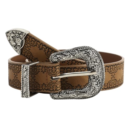 SCARLET DARKNESS Damen Ren Faire Taillengürtel Western Mittelalterliche Trachtengürtel Kamel XXL von SCARLET DARKNESS