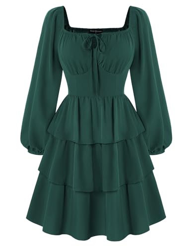 SCARLET DARKNESS Damen Renaissance Corsagenkleid Quadratischer Kragen Gesmokt Trachtenkleid Olivgrün L SCARLET DARKNESS Damen Renaissance Corsagenkleid Quadratischer Kragen Gesmokt Trachtenkleid Olivgrün L von SCARLET DARKNESS