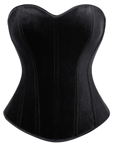 Damen Vampir Corsagen Weste Lace Up Shapewear Wikinger Hexen Korsett Schwarz 48 von SCARLET DARKNESS