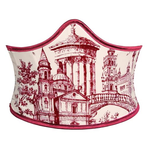 SCARLET DARKNESS Renaissance Damen Blumengürtel Retro mit Schnürung Korsett Bindegürtel Rot 38 von SCARLET DARKNESS