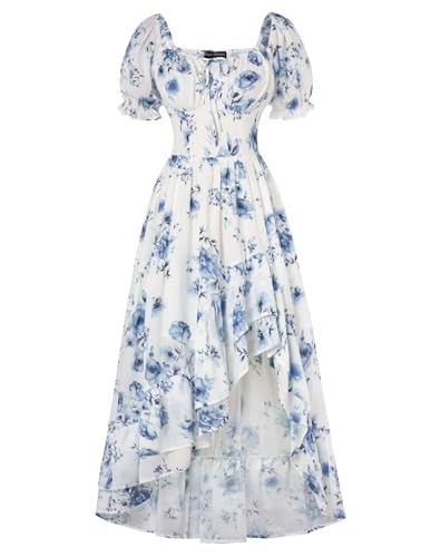 Scarlet Darkness Cottagecore Korsettkleid, fließend, Chiffon, Blumenmuster, Kleider für Damen, Blau floral, Mittel Scarlet Darkness Cottagecore Korsettkleid, fließend, Chiffon, Blumenmuster, Kleider für Damen, Blau floral, Mittel von SCARLET DARKNESS