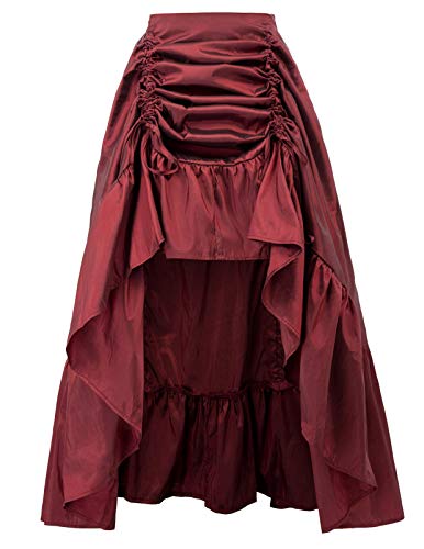 Scarlet Darkness Damen Gothic Steampunk Rock viktorianisch High-Low Bustle Rock - Violett - XX-Large von SCARLET DARKNESS