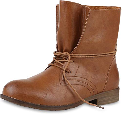 SCARPE VITA Bequeme Damen Stiefeletten Stiefel Reiterstiefel Basic 164140 Braun 36 von SCARPE VITA